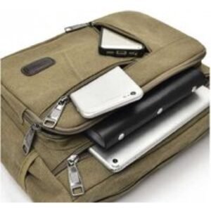 Black Mens Canvas Shoulder Messenger Bag Crossbody Bag Satchel Bag | Wowcher