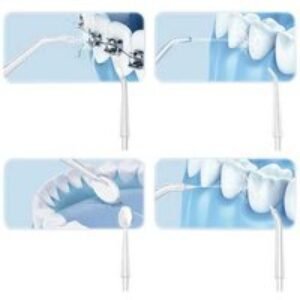 Cordless Water Dental Flosser - Rechargeable Oral Irrigator with 4 Jet Tips for Deep Cleaning & Gum Care | Wowcher