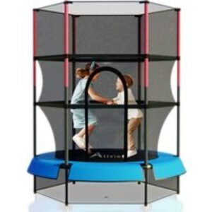 Alivio Kids Hexagonal Outdoor & Indoor Trampoline with Safety Net - Ages 3+