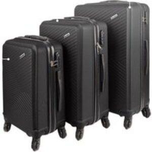 XL Delta Hard Shell 3 Piece Luggage Set- 4 Colours! | Wowcher