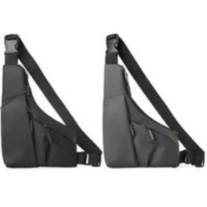 Unisex Black Anti-Theft Oxford Crossbody Shoulder Bag - Lightweight