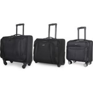 JLY Water-Resistant Oxford Cabin Suitcase - Lightweight Business Carry-On | Wowcher