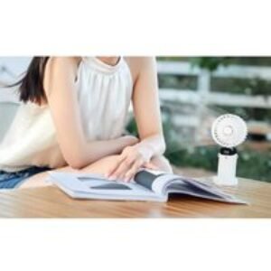 Portable USB Handheld Fan with LED Display - 5 Speed Settings