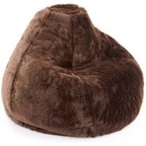 Extra Large Brown Faux Fur Bean Bag Chair - XL