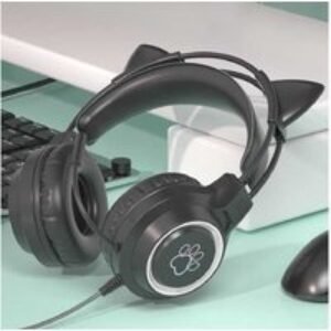 RGB Cat Ear Gaming Headphones with Microphone - Wired