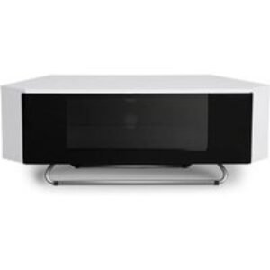 Gloss White Corner TV Cabinet with Remote-Friendly Beam-thru and Storage | Wowcher