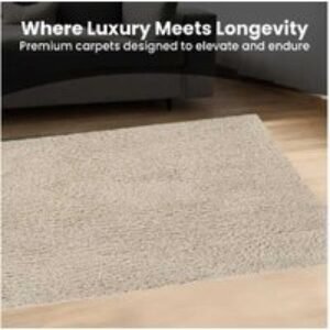 Shaggy Non-Slip Soft Polyester Area Rug - Modern Geometric