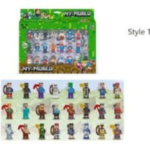 Minecraft- 24 Minifigure Building Blocks Set - Creative STEM Toy for Ages 7-14 | Wowcher