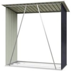 PRICE DROP! Weatherproof Metal Firewood Log Storage Shed with Slanted Roof and Ventilation | Wowcher