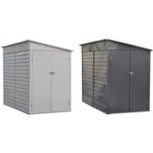 8.9ft x 4.8ft Durable Outdoor Steel Storage Shed with Lockable Doors & Lean-to Roof | Wowcher