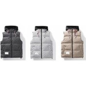 Men's Hooded Vest with Classic Print Design | Wowcher