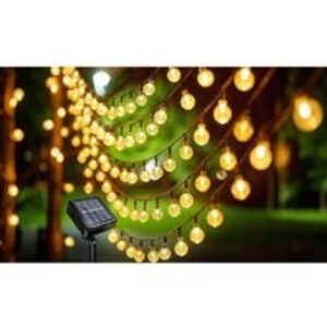 Solar LED Ball String Lights - Weatherproof Outdoor Garden Lighting | Wowcher