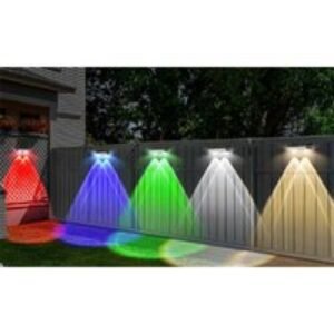 RGB Solar LED Wall Washer Light - Waterproof Outdoor Fence & Garden Lighting | Wowcher