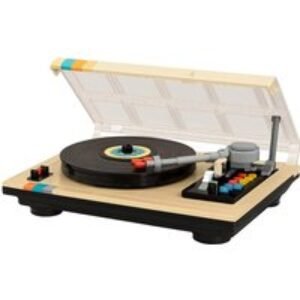 Vintage Record Player Block Set - Rotating Turntable & Realistic Details | Wowcher