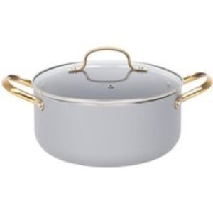 Grey & Gold 10 Pc Non-Stick Induction Cookware Set - Aluminium